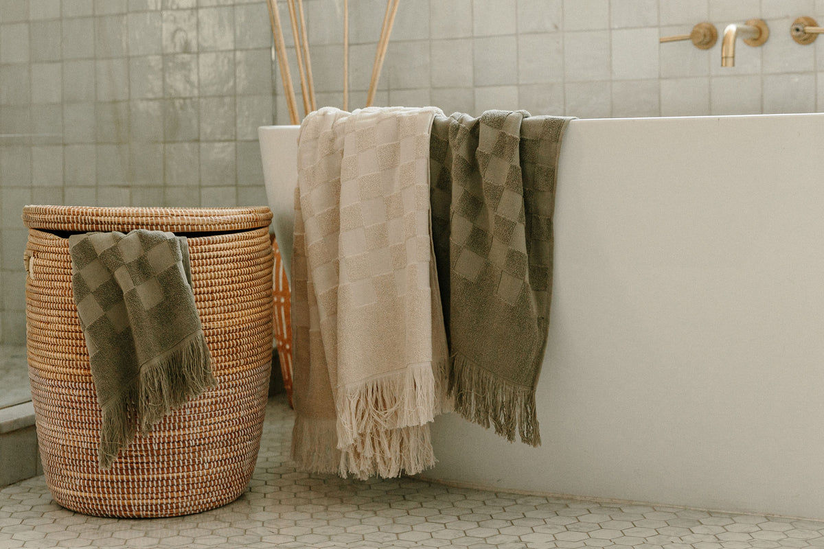 Organic Checkered Towel Collection –