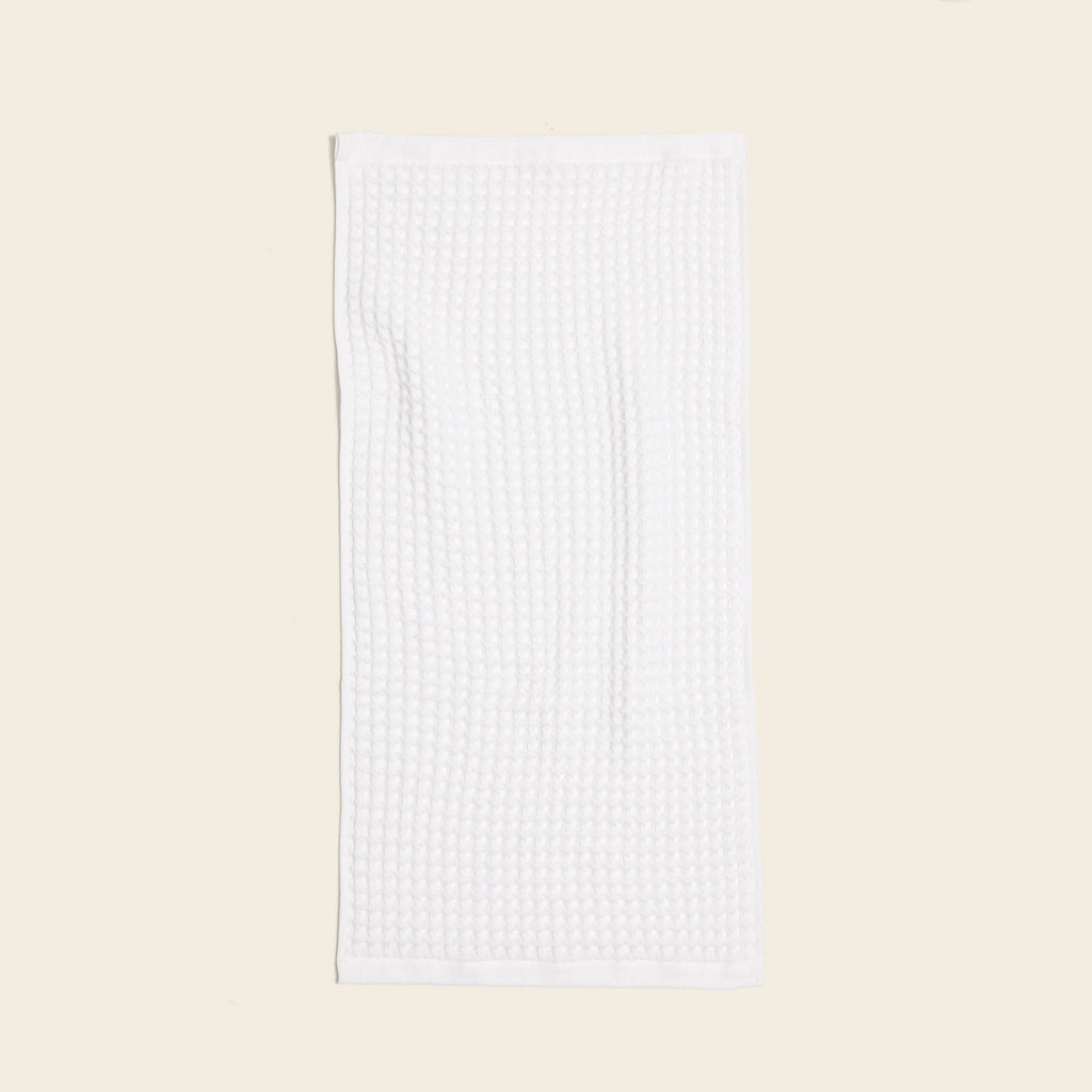 Allswell 100% Organic Stonewashed Waffle Hand Towel, 20x30, White